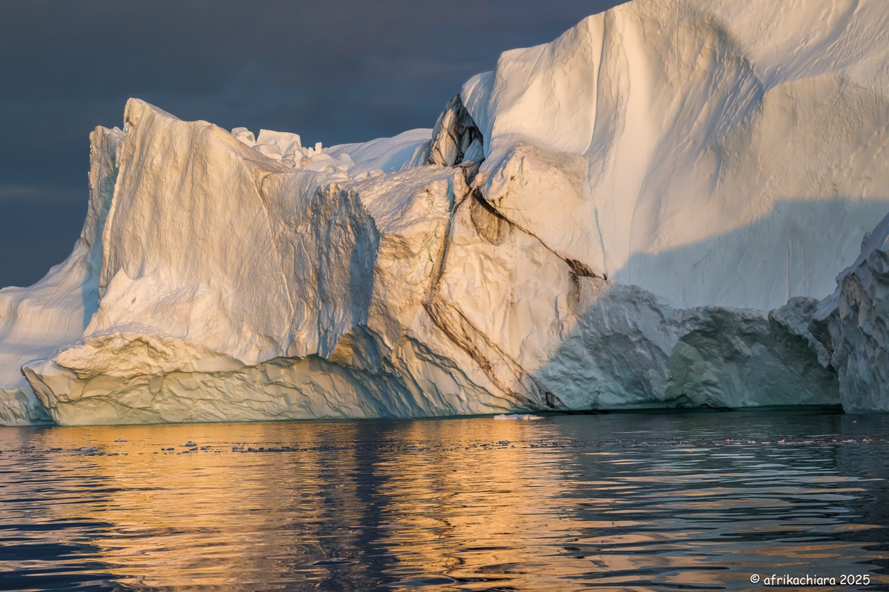 Immense icebergs in the pure Arctic...