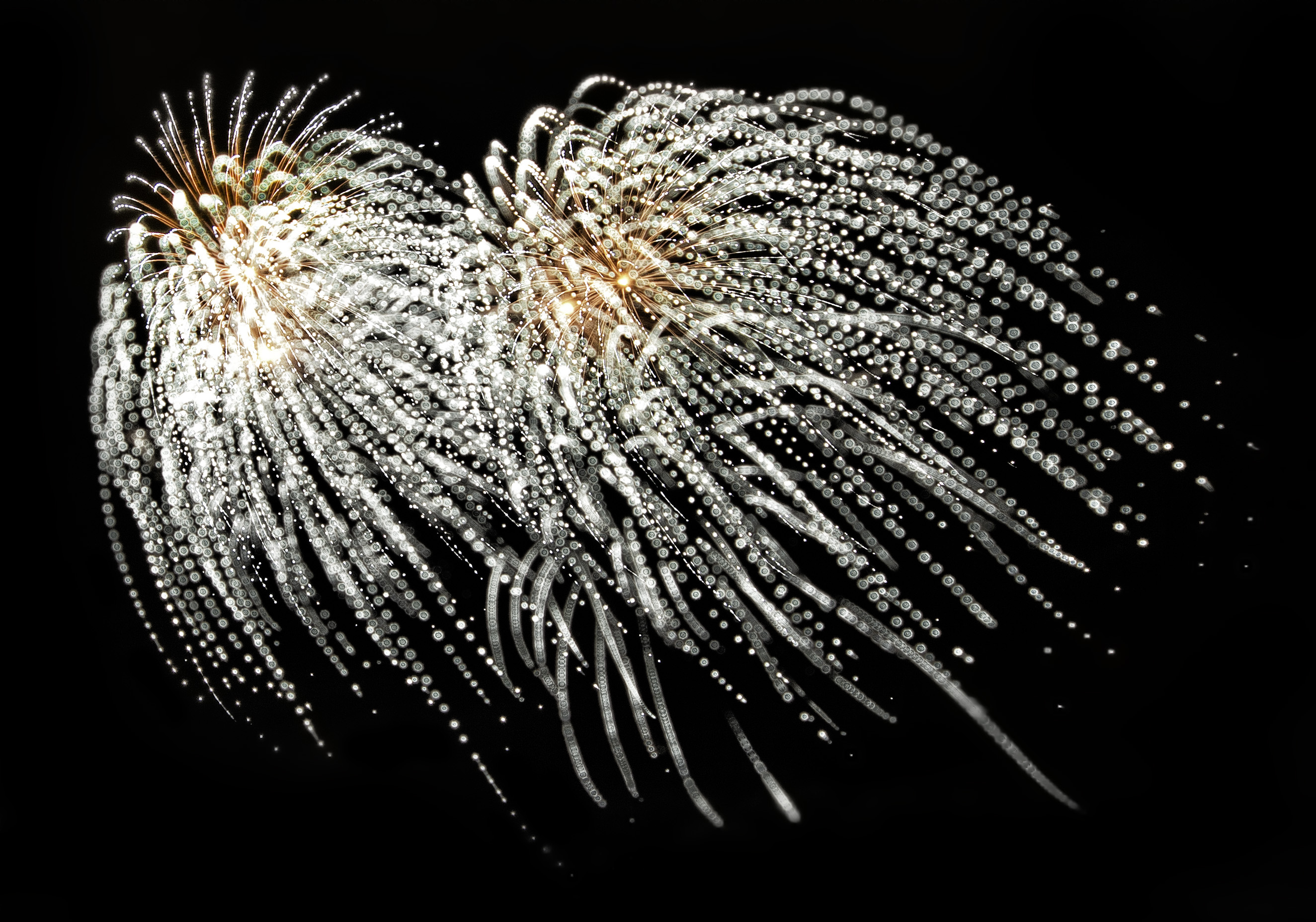 A cascade of pearls ........