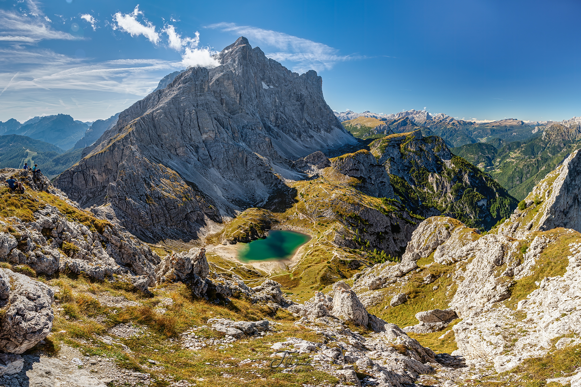 Monte Civetta and Lake Coldai