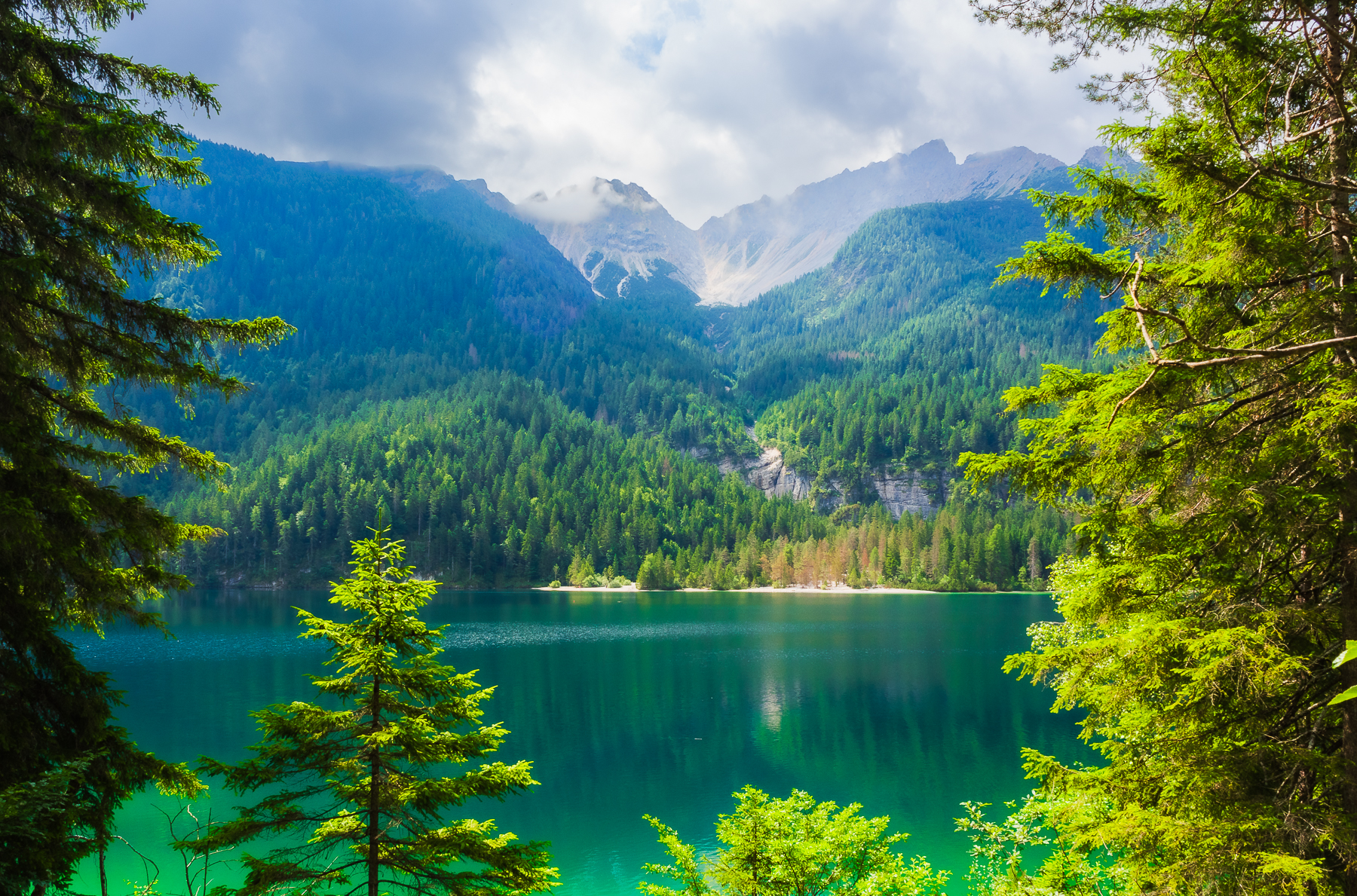 Glimpse of Lake Tovel (Trentino)