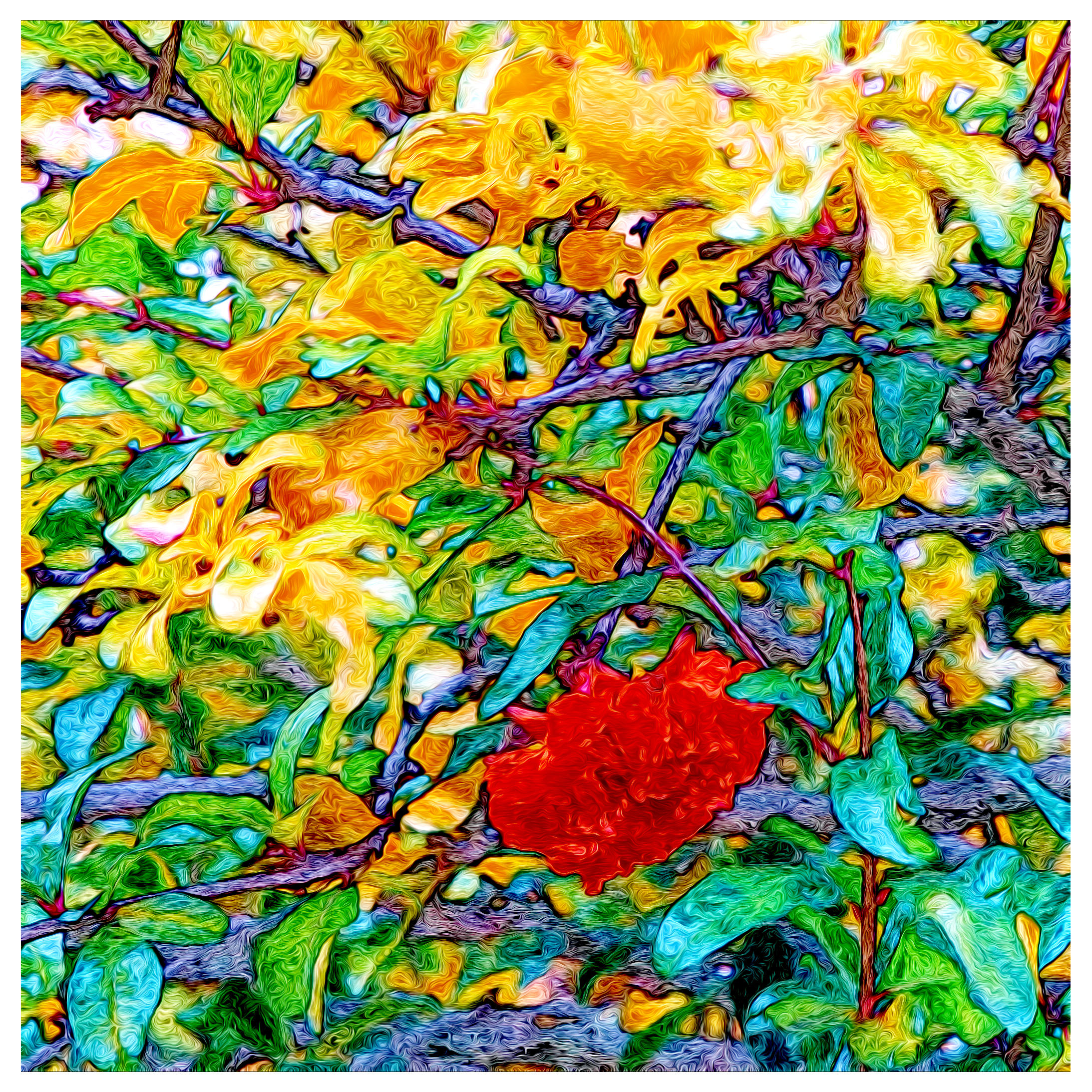 Mutant colors in the autumn garden