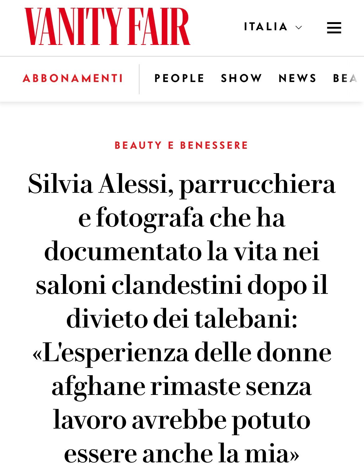 Intervista su vanity fair