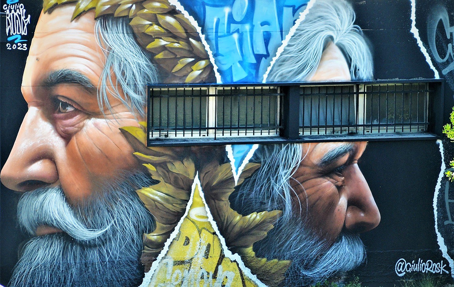 Uno dei murales di Giulio Rosk