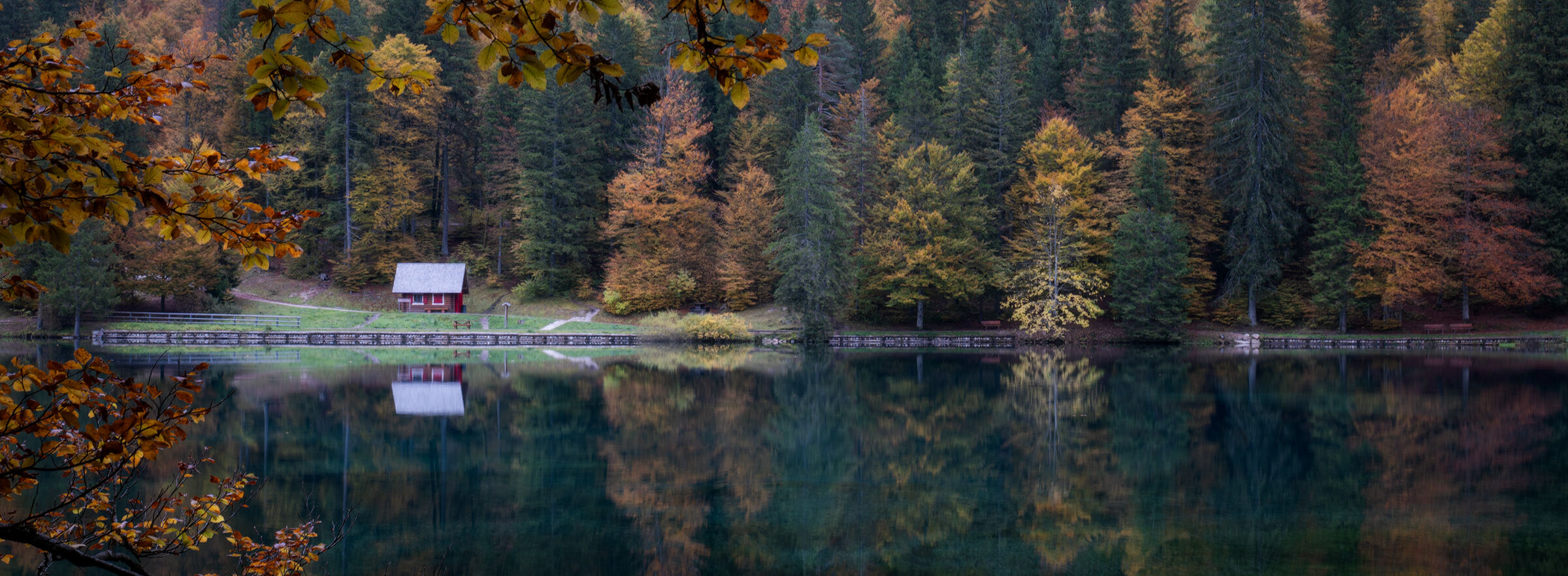 Panoramic view in Fusine