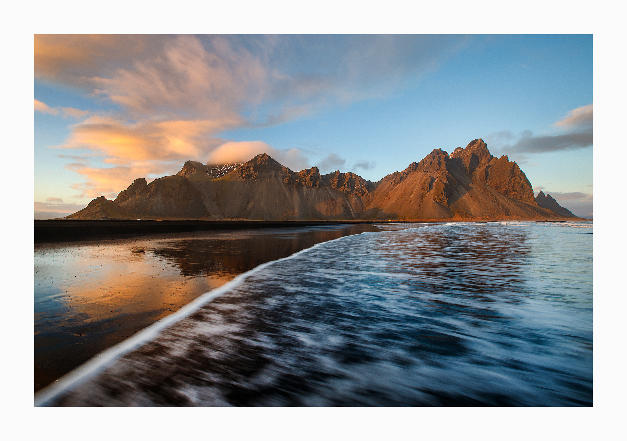 Tramonto Stokksnes
