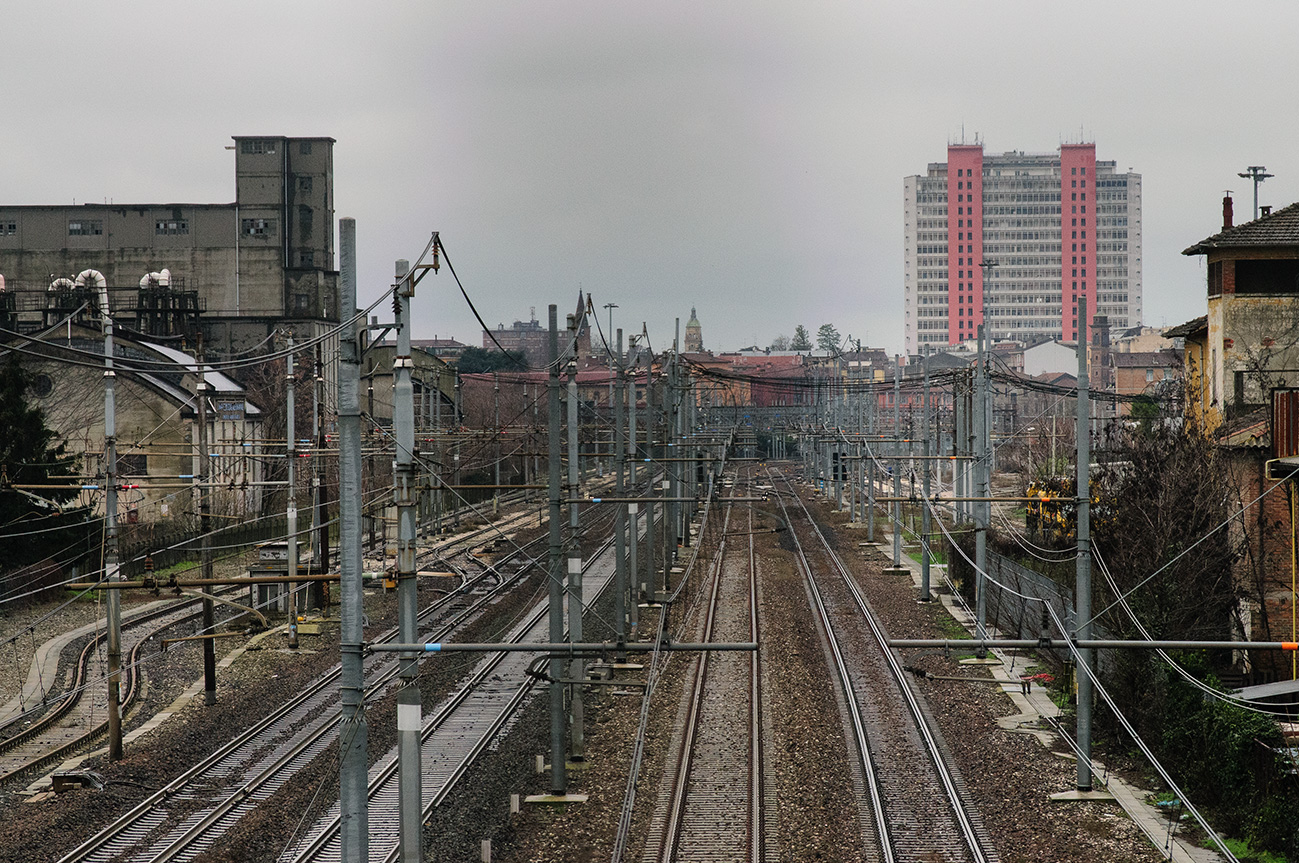 Railway view in Piacenza