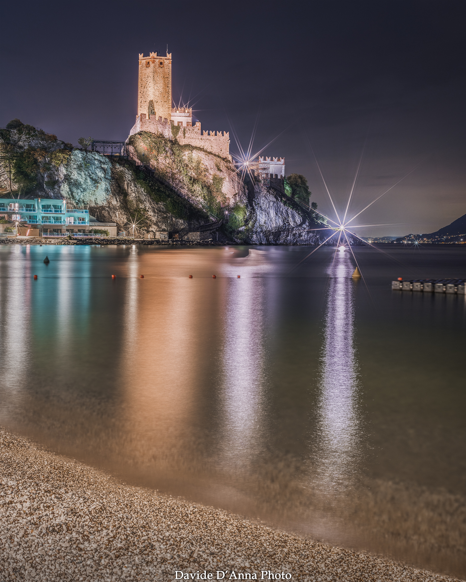 The Castle of Malcesine reflected in Garda