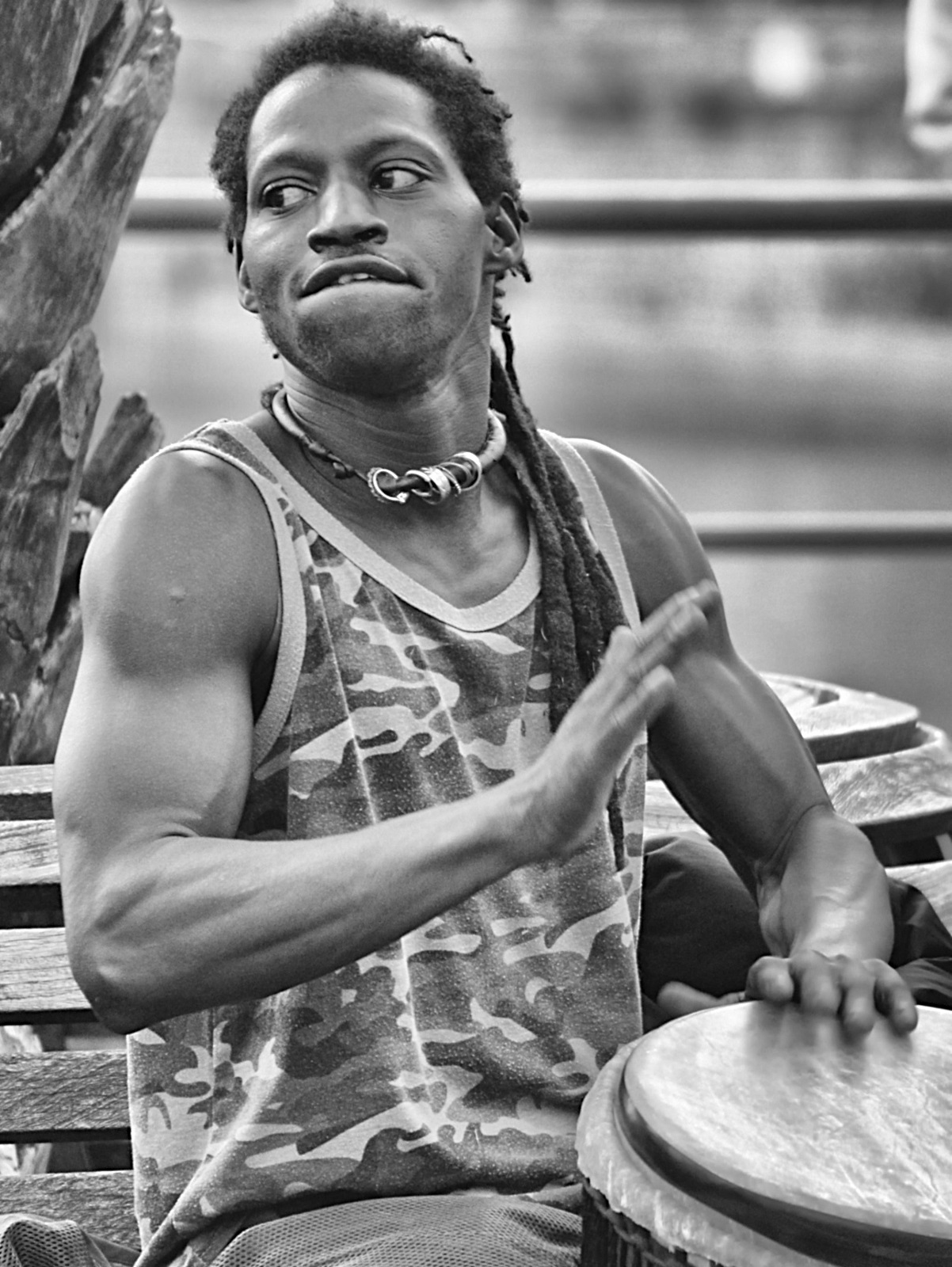 To the rhythm of percussion