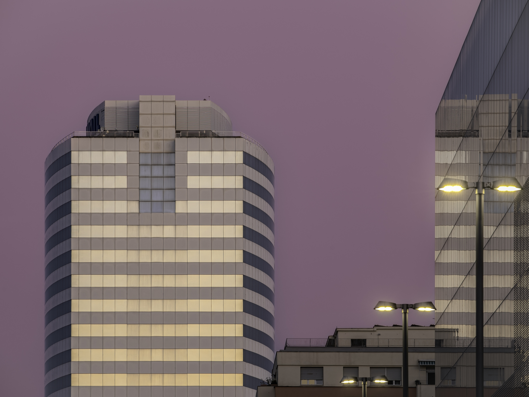 The colors of a city sunset