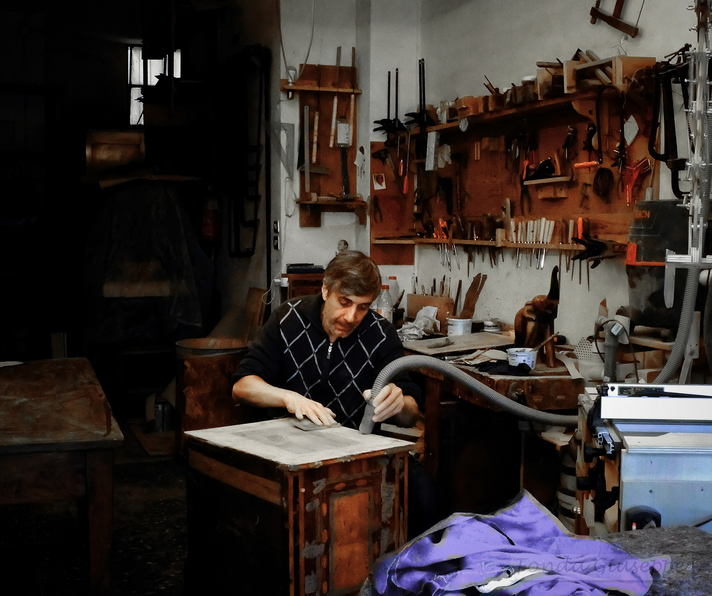 The cabinetmaker's shop...