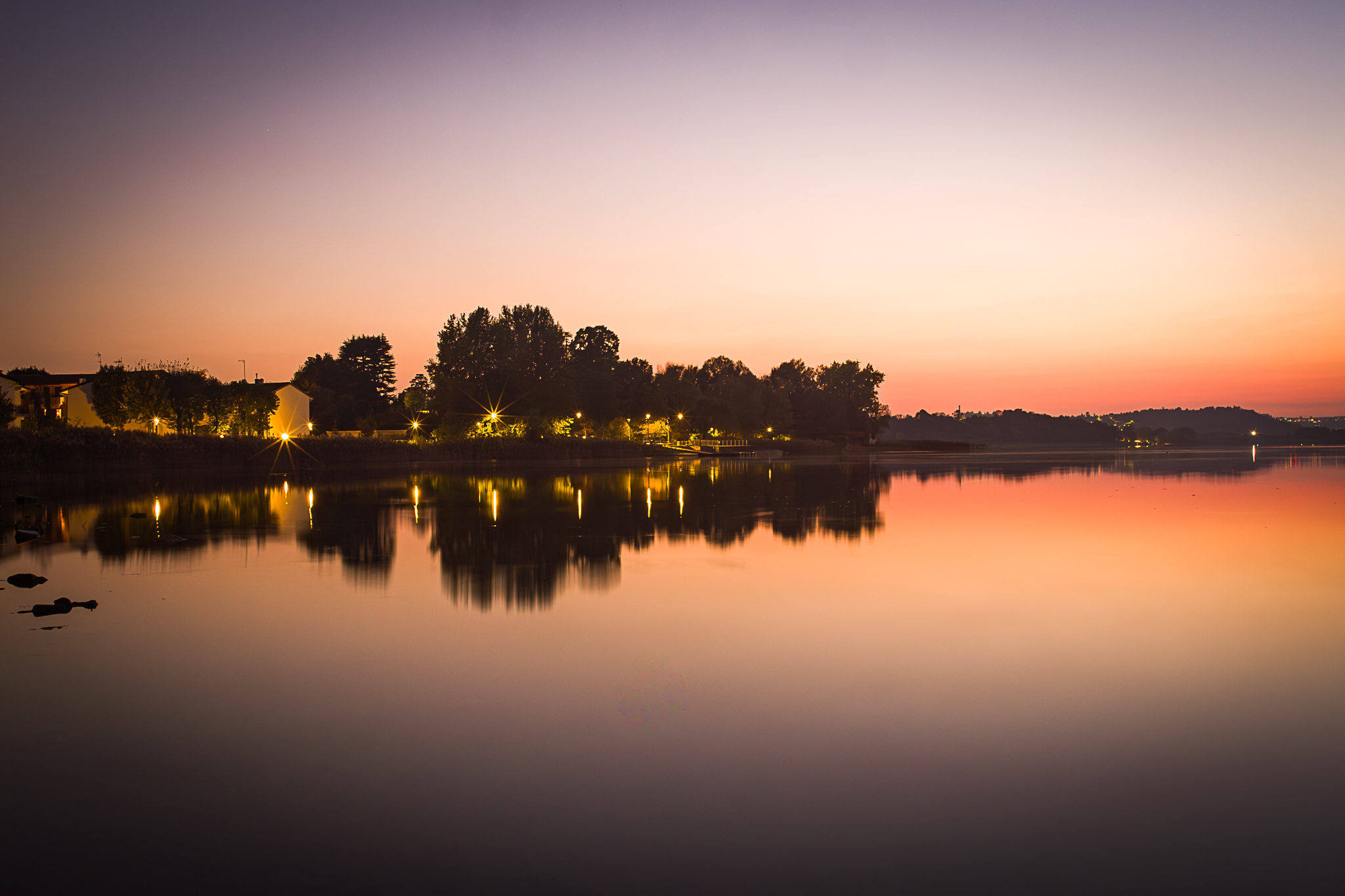 Sunset over the lake