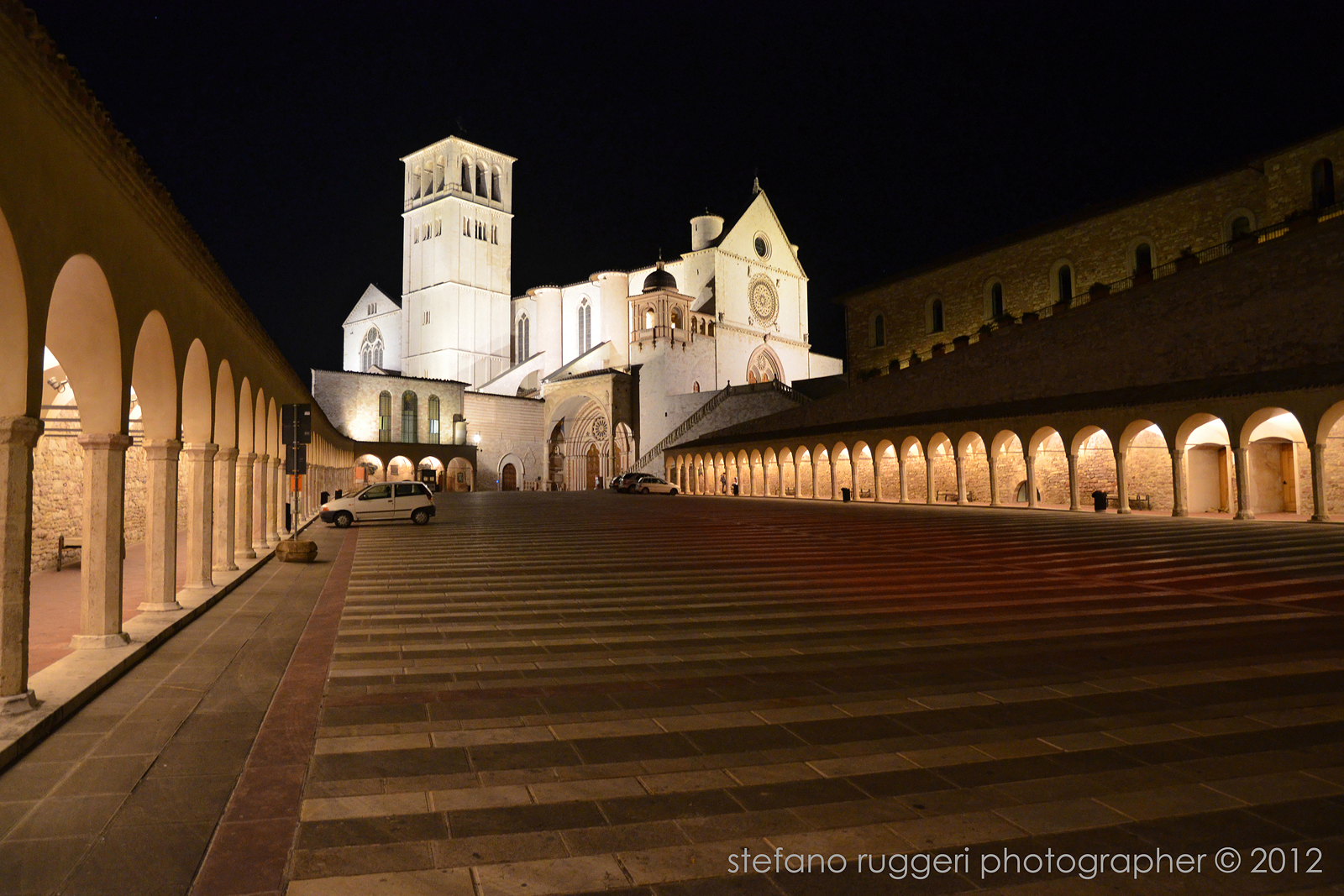 Lower square of St. Francis by Night