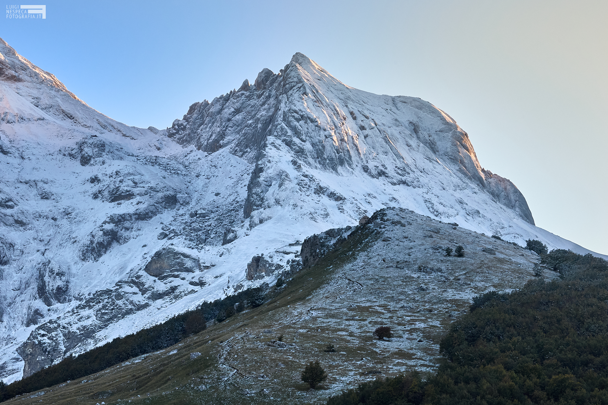 First snow at the GRAN SASSO - Corno Piccolo
