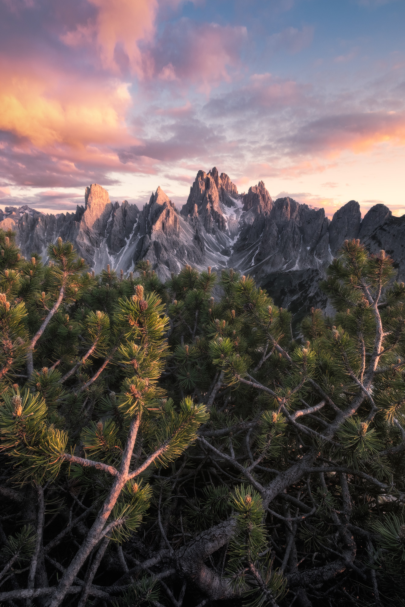 Sunset at the Cadini