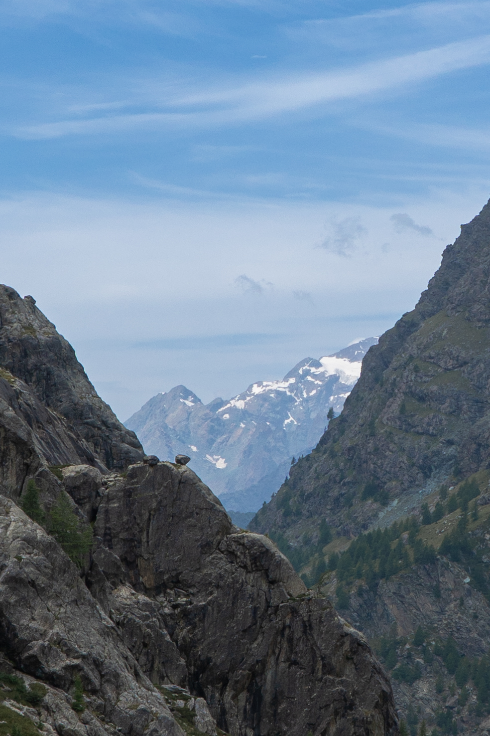 View of Mount Disgrazia from Val Poschiavino