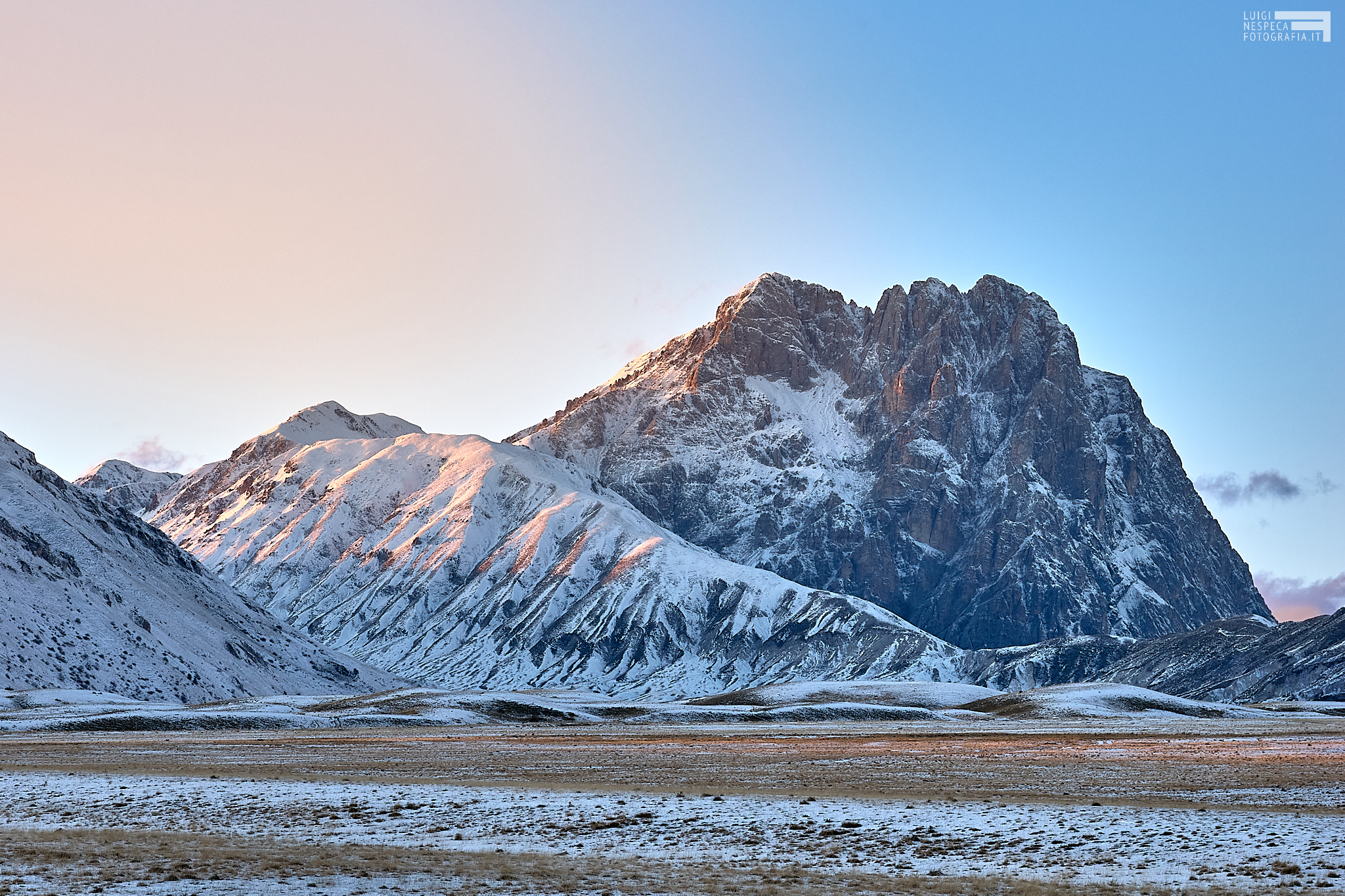 Gran Sasso: first snow in Campo Imperatore, Corno Grande