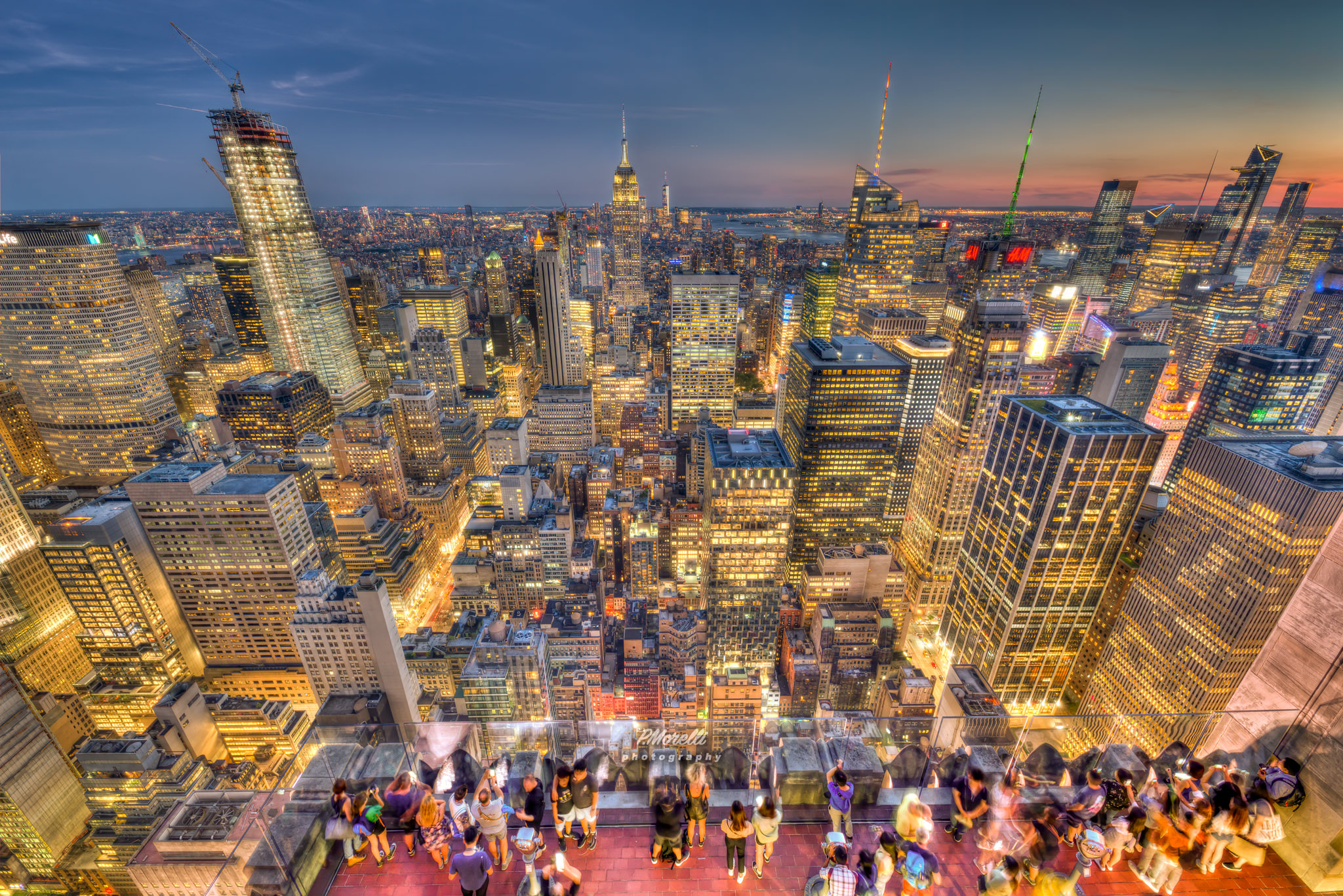 New York, Top of The Rock al crepuscolo