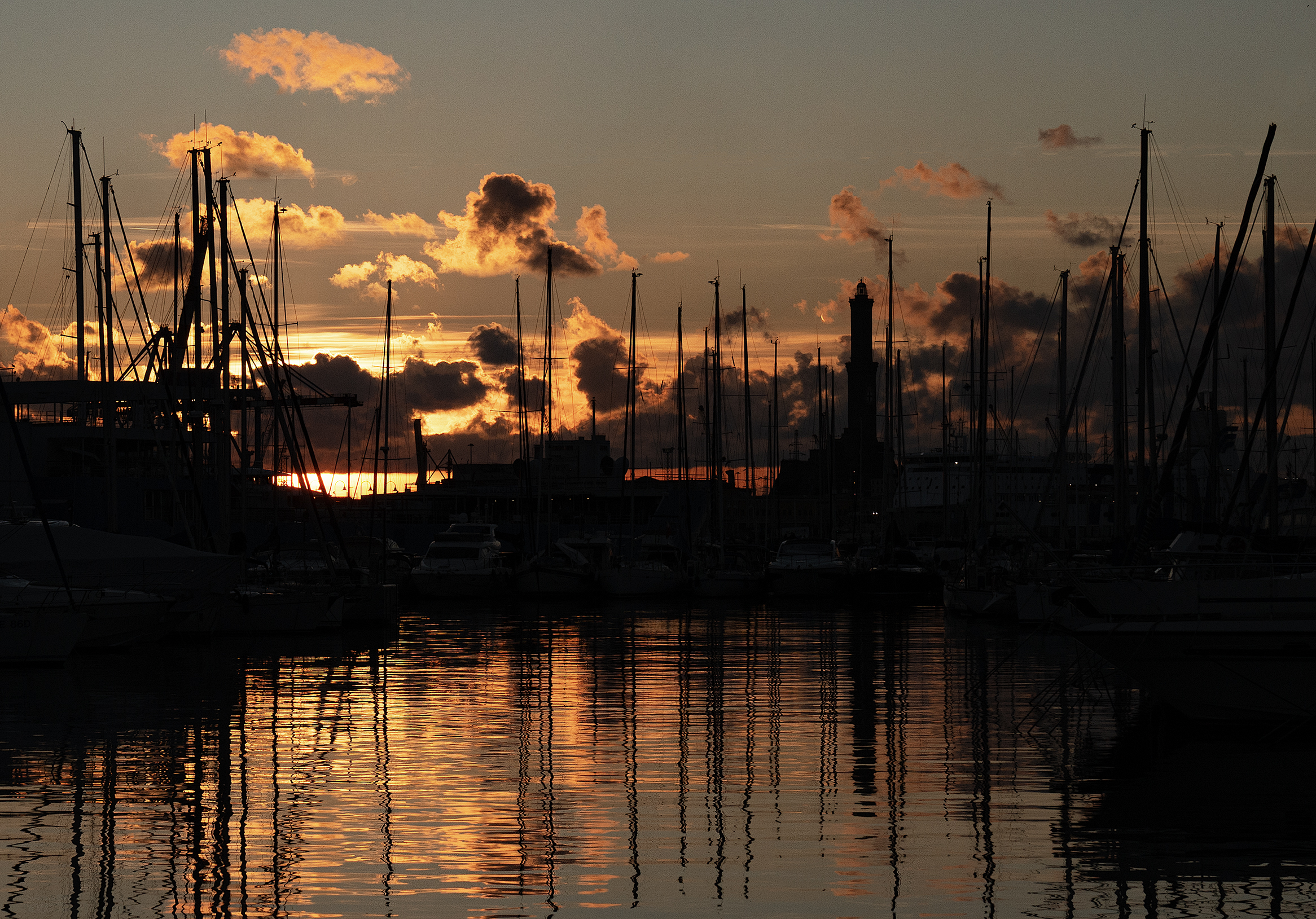 Genoa - Reflections at sunset