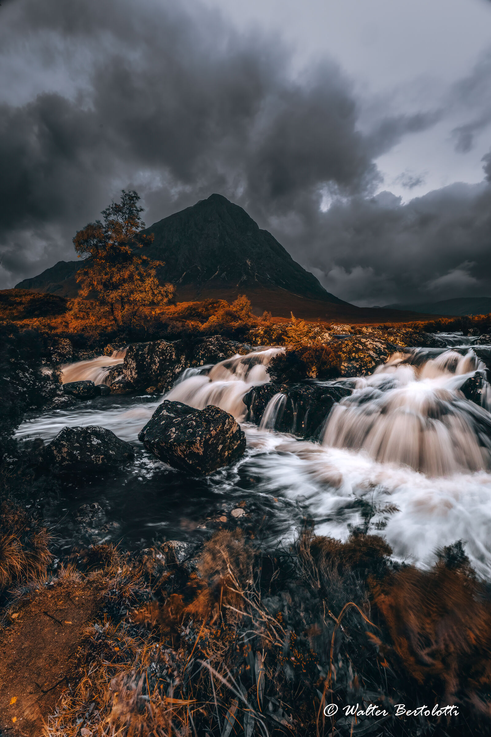 Glen Etive Mor Waterfall