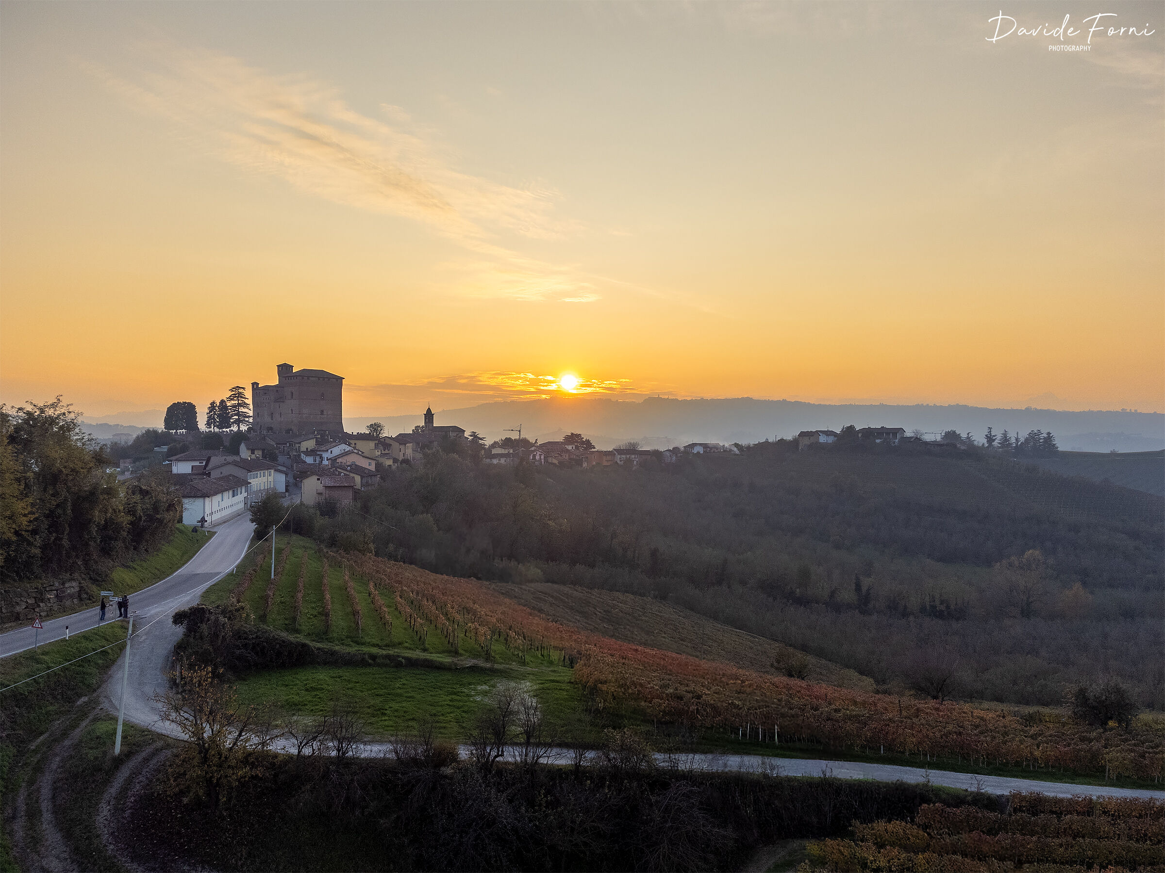 Tramonto a Grinzane Cavour