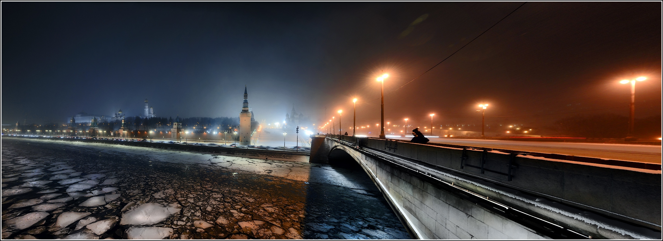 Ponte, fiume Moscova, Cremlino,