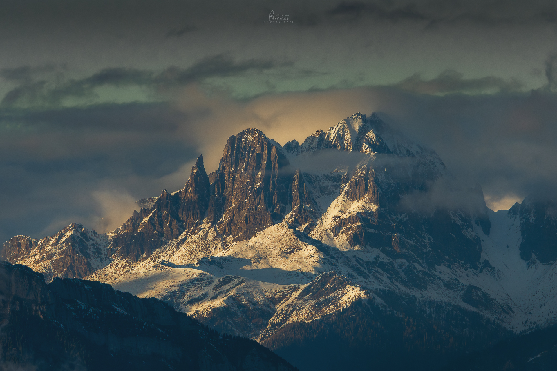Cime innevate  -Alpi Venete-