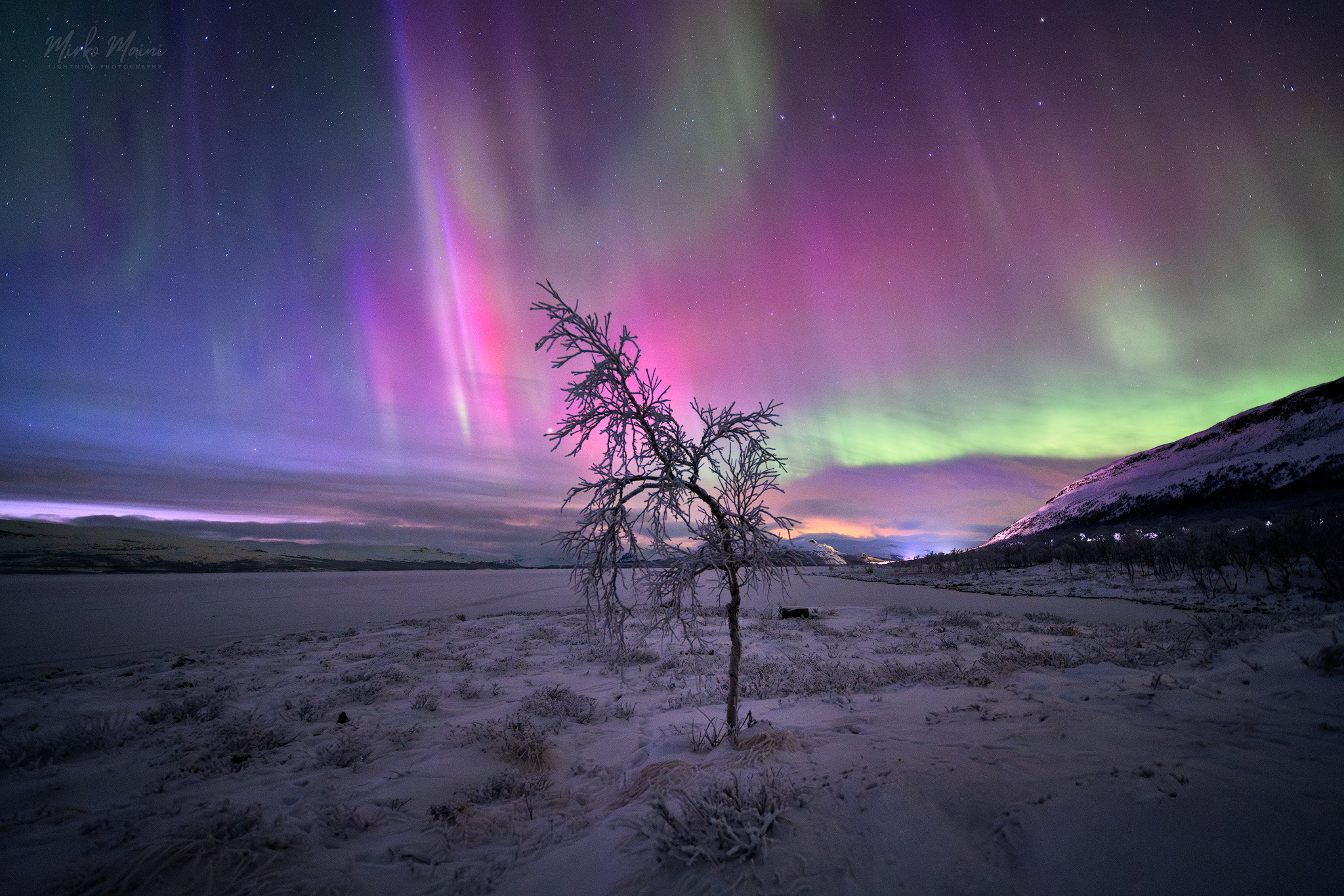 Alone under the northern lights