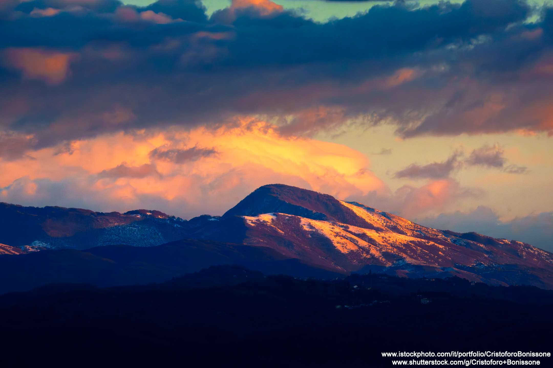 Apennine mountain range in Lazio Italy