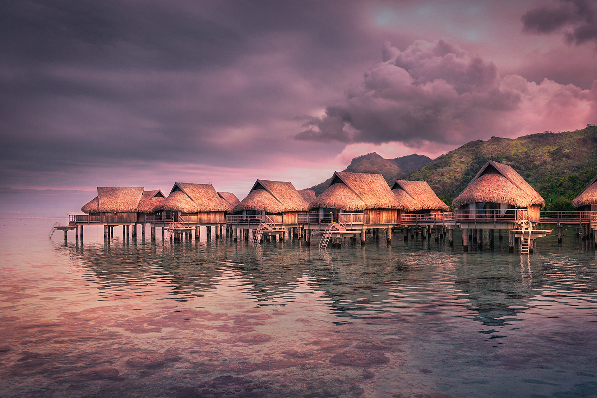 BUNGALOWS IN MOOREA (Polynesia)