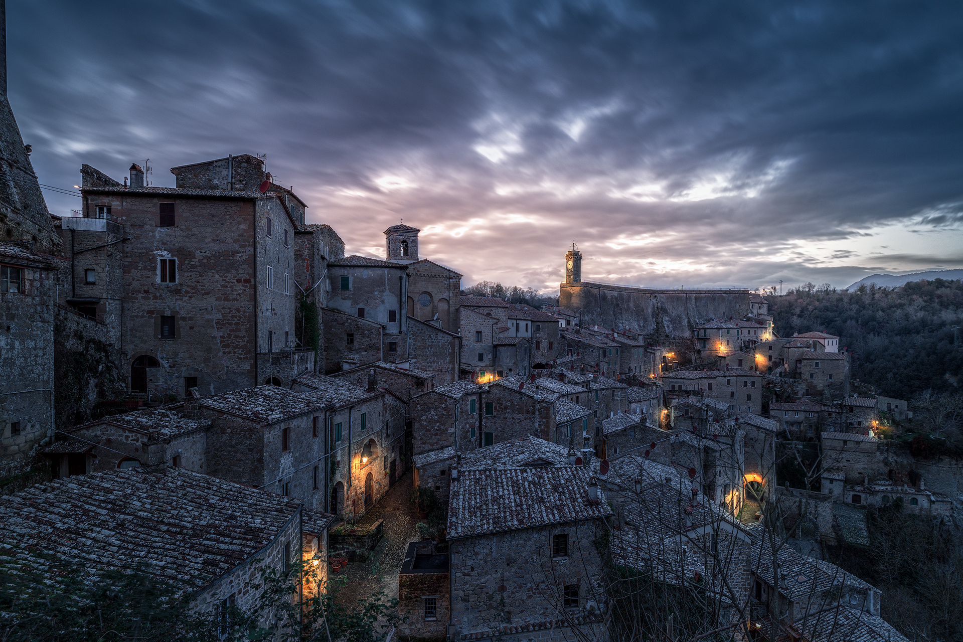 Sunset in Sorano