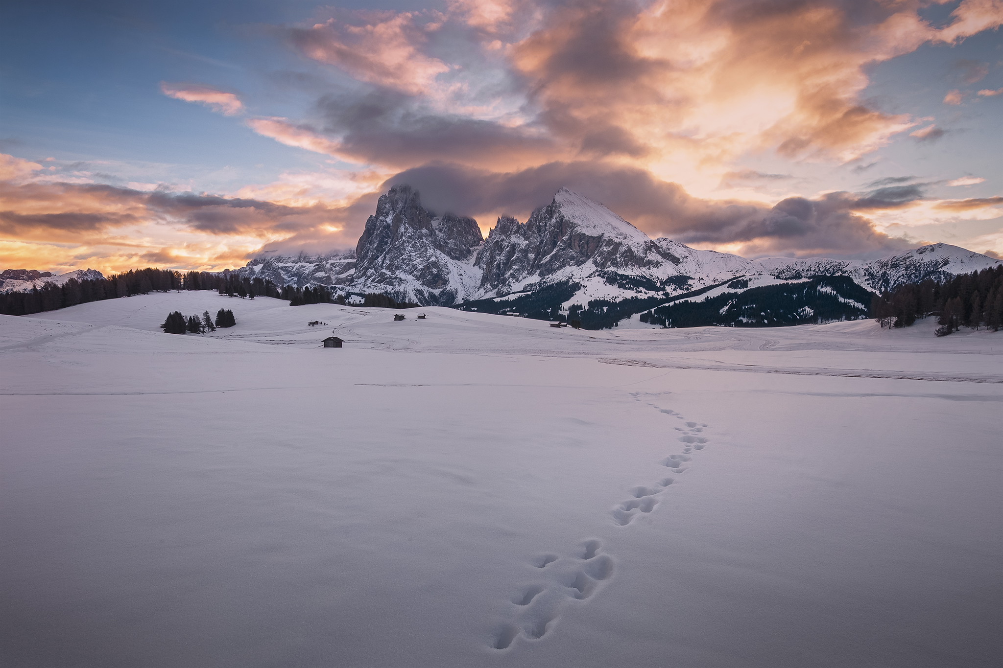 Sunrise on the Alpe di Siusi