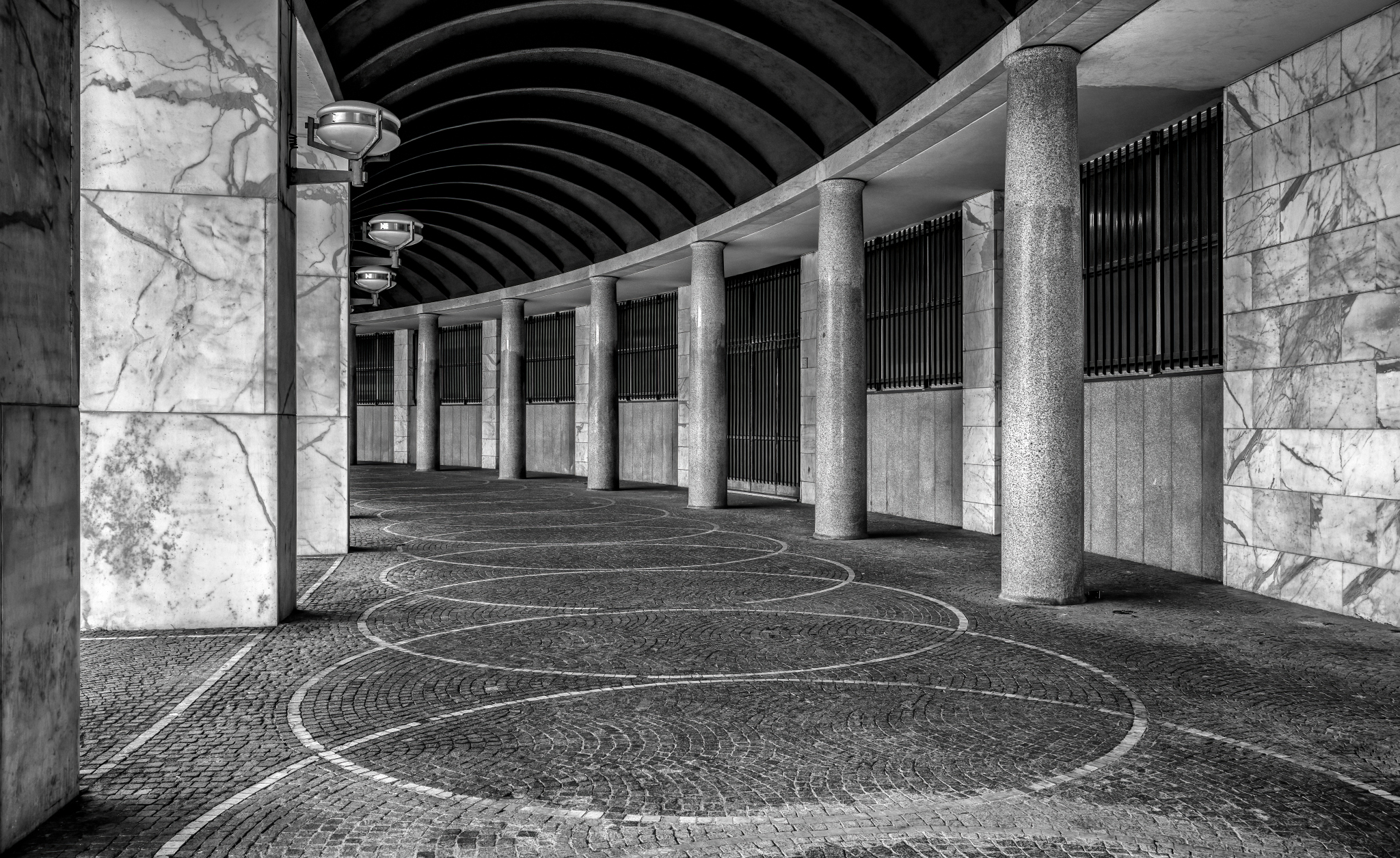 United Nations Square - colonnade