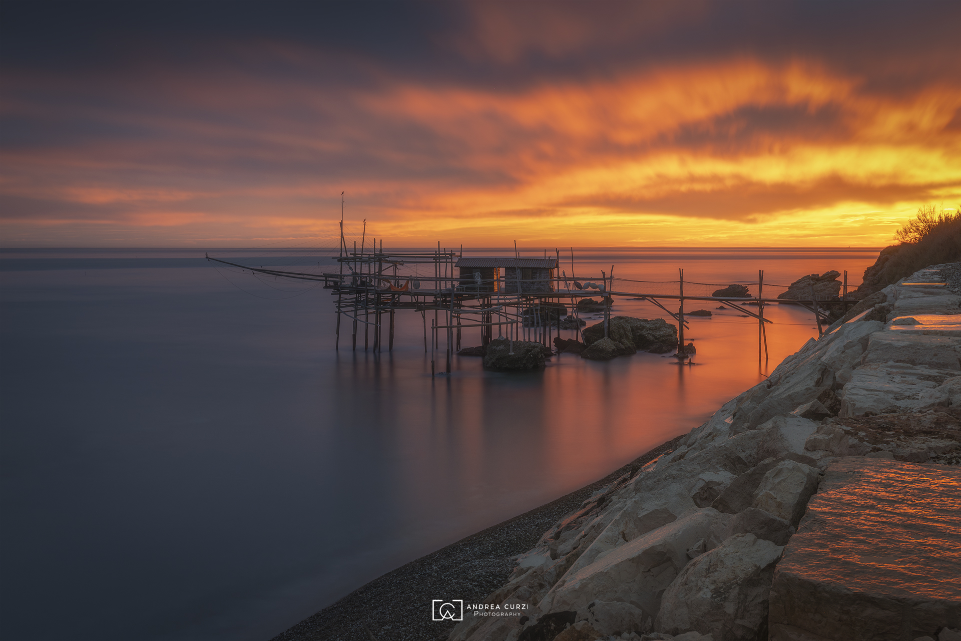 Fiery dawn at the Punta Torre overflow