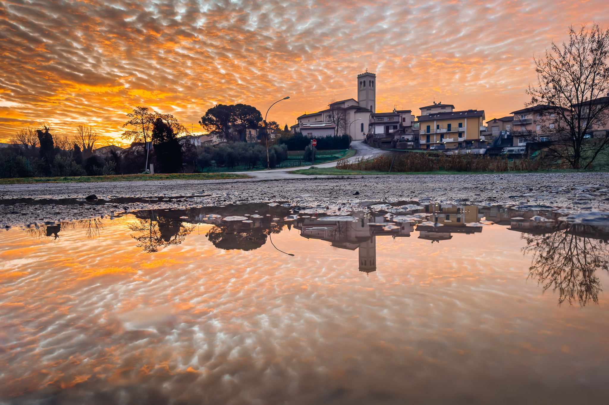 Sunrise of December 21 in Larciano