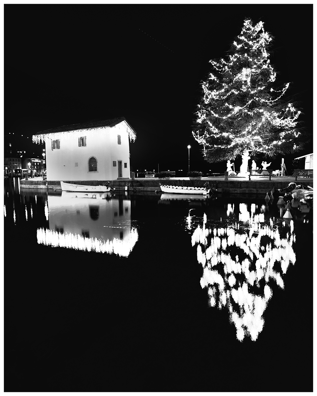 Il porticciolo in versione natalizia