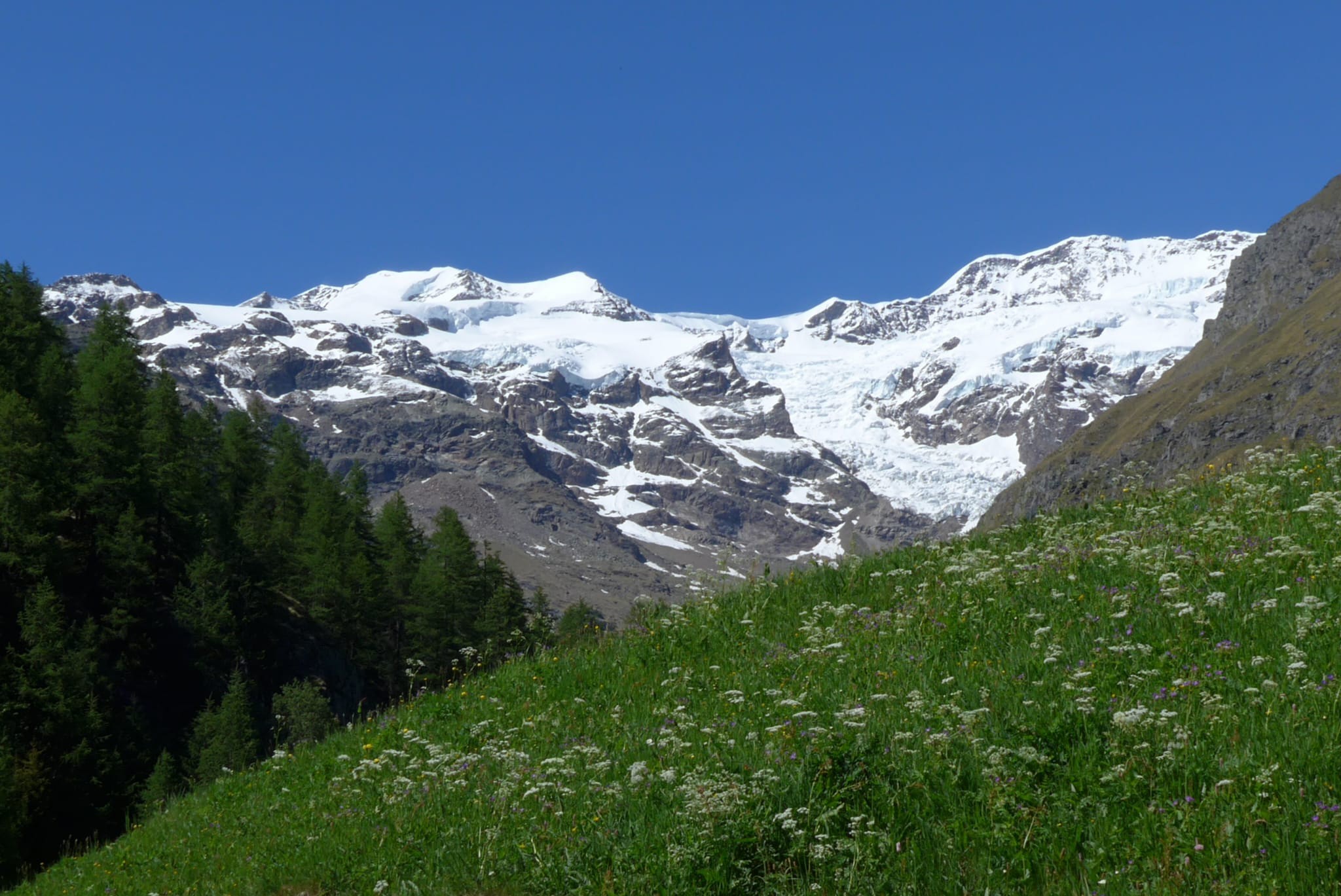 Monte Rosa from Staffal in Val di Gressoney