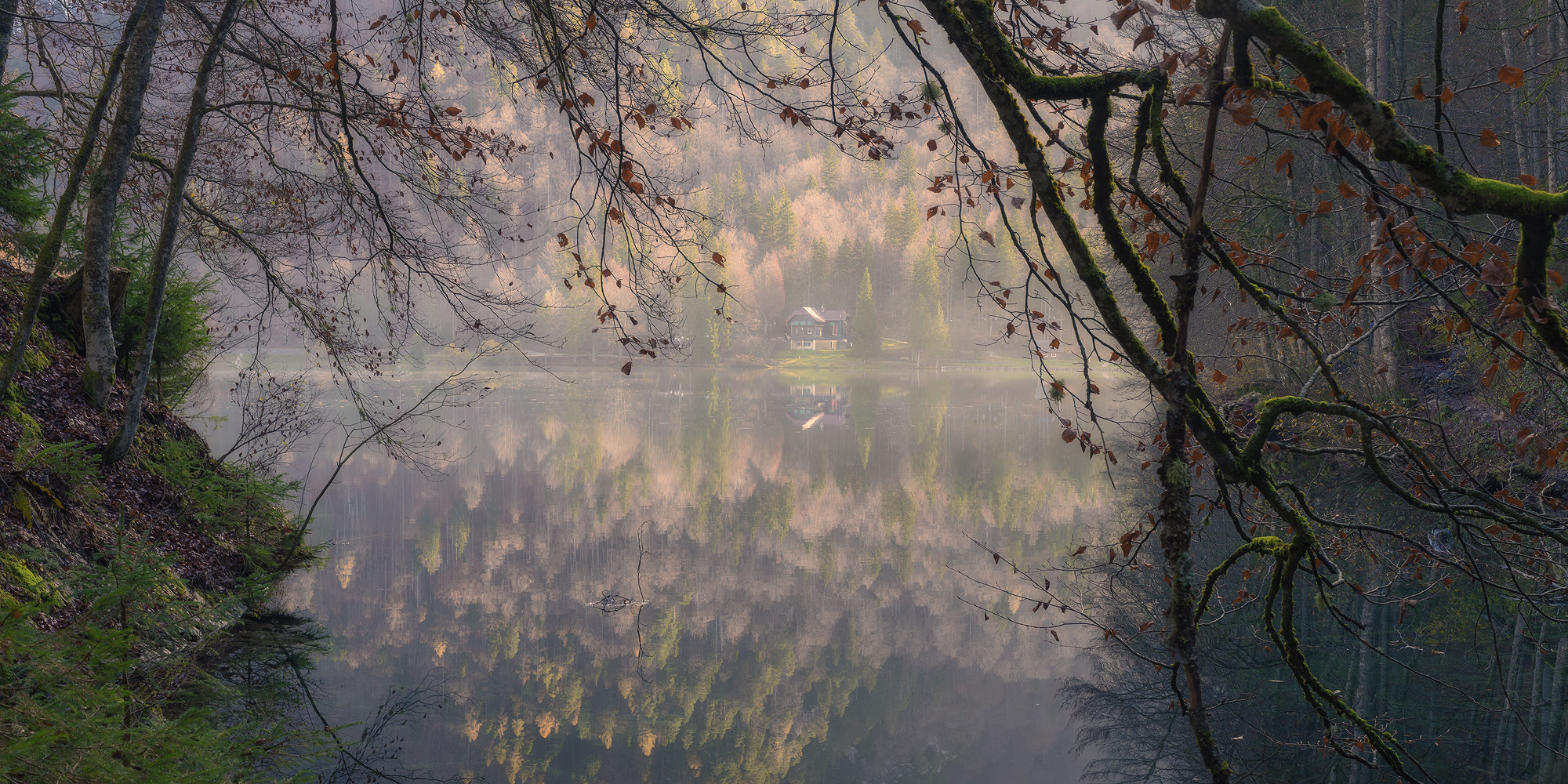 Fusine Lakes and autumn