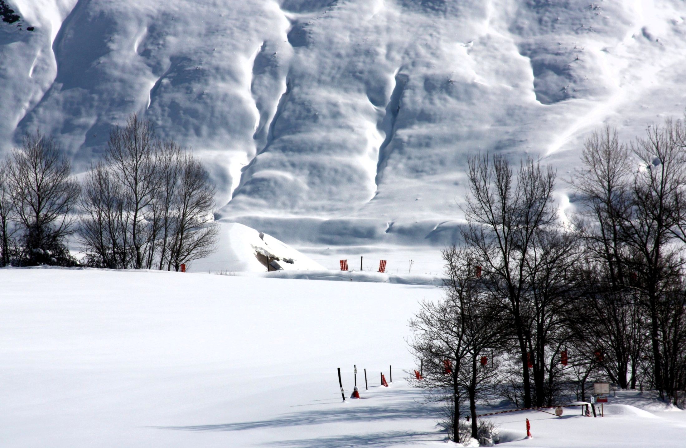 Scalfiture nella neve