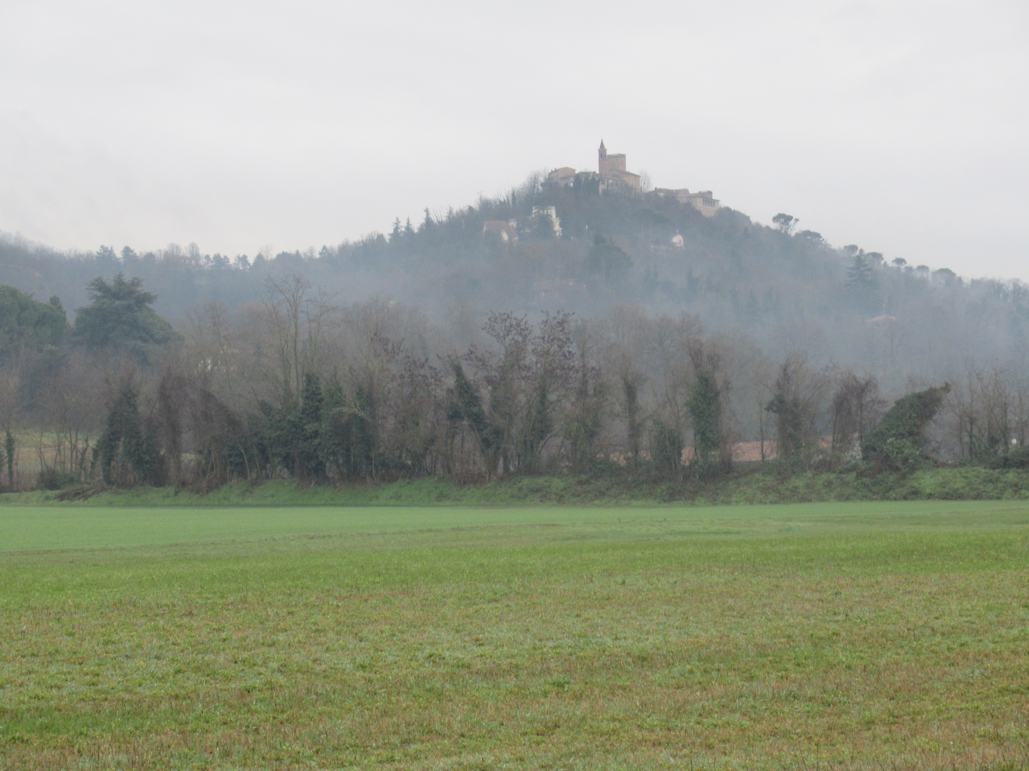 Nazzano PV immerso nella foschia