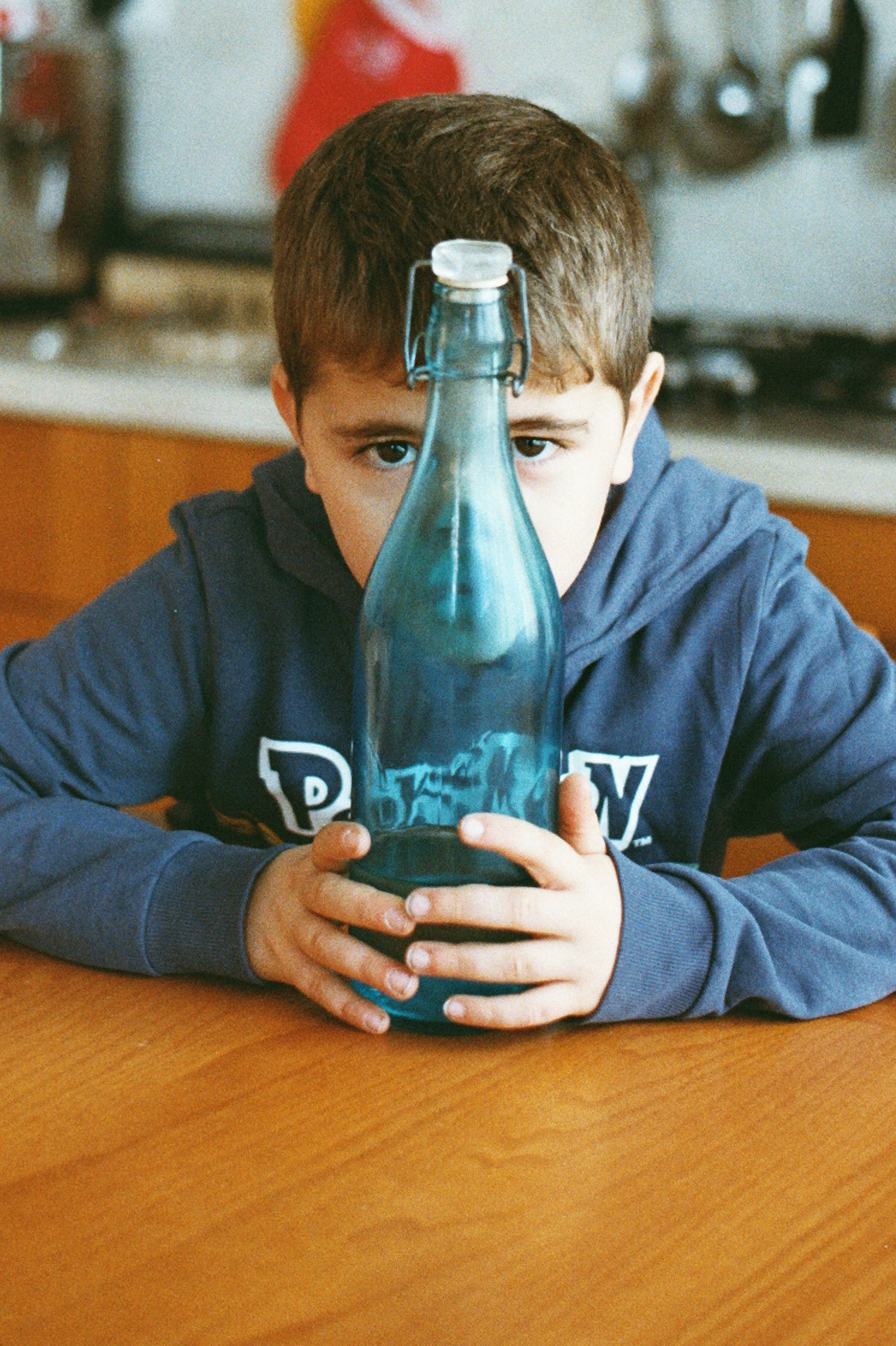 Look with bottle