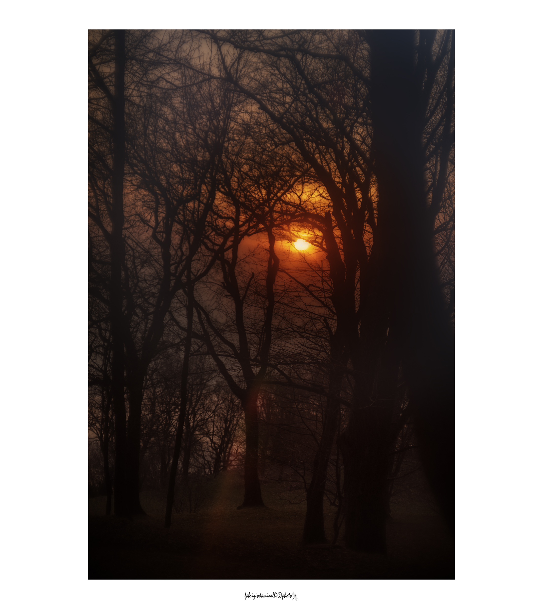 sunset in the darkness