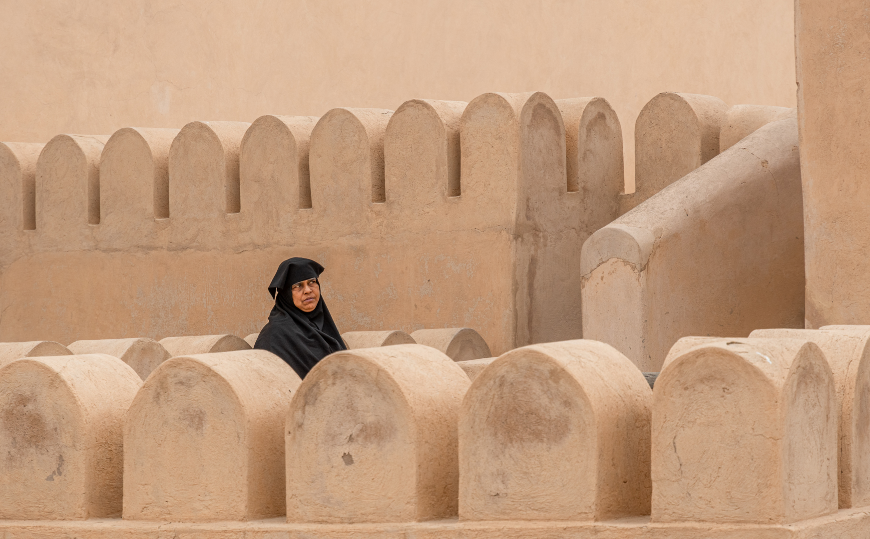 among the battlements