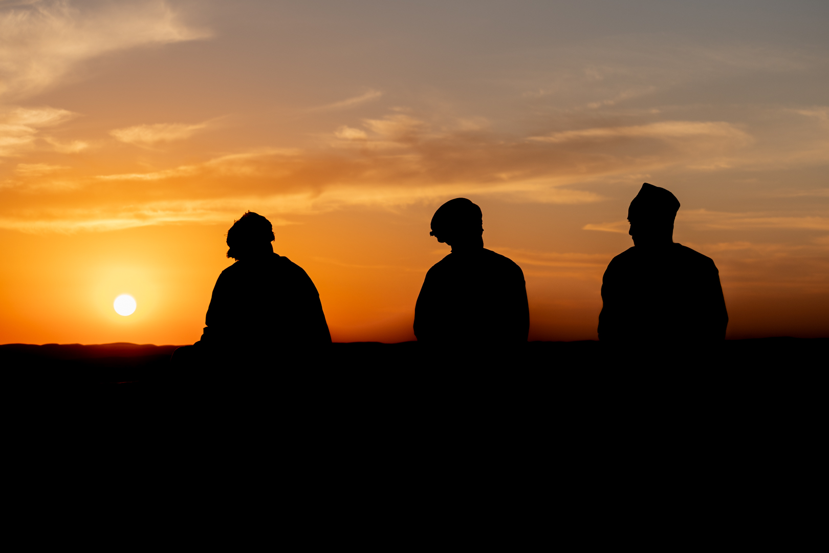 Sunset over the desert