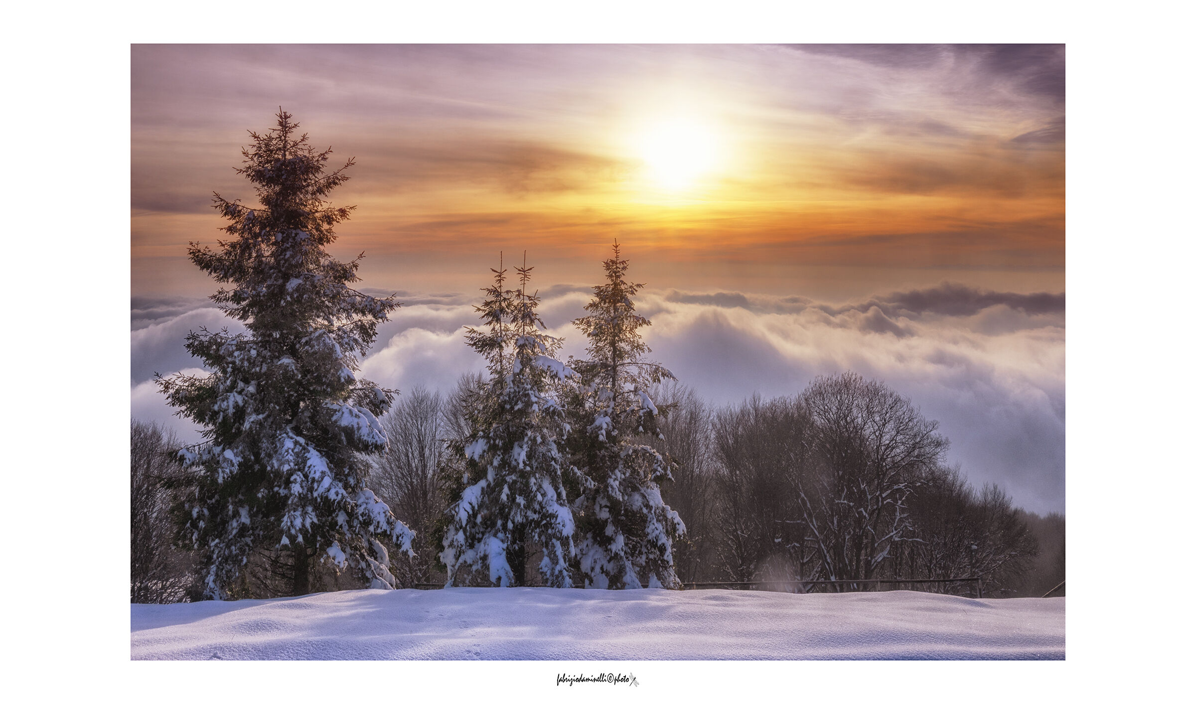 Sunset above the clouds