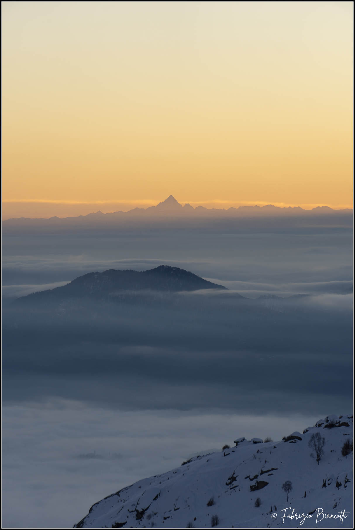 Il Monviso laggiù
