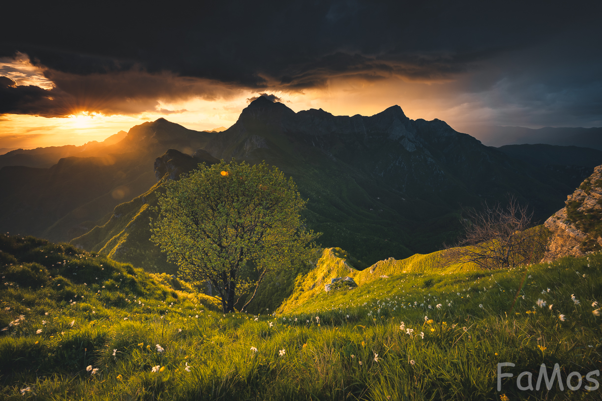 Sunset on Monte Croce