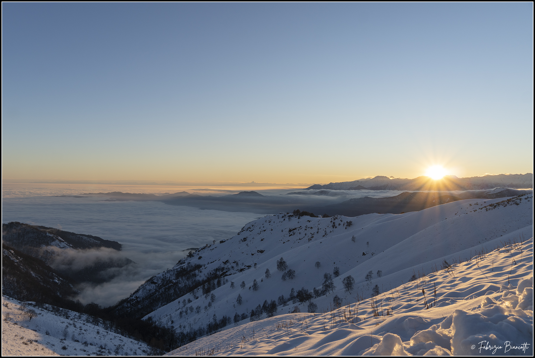 Tramonto sulla neve