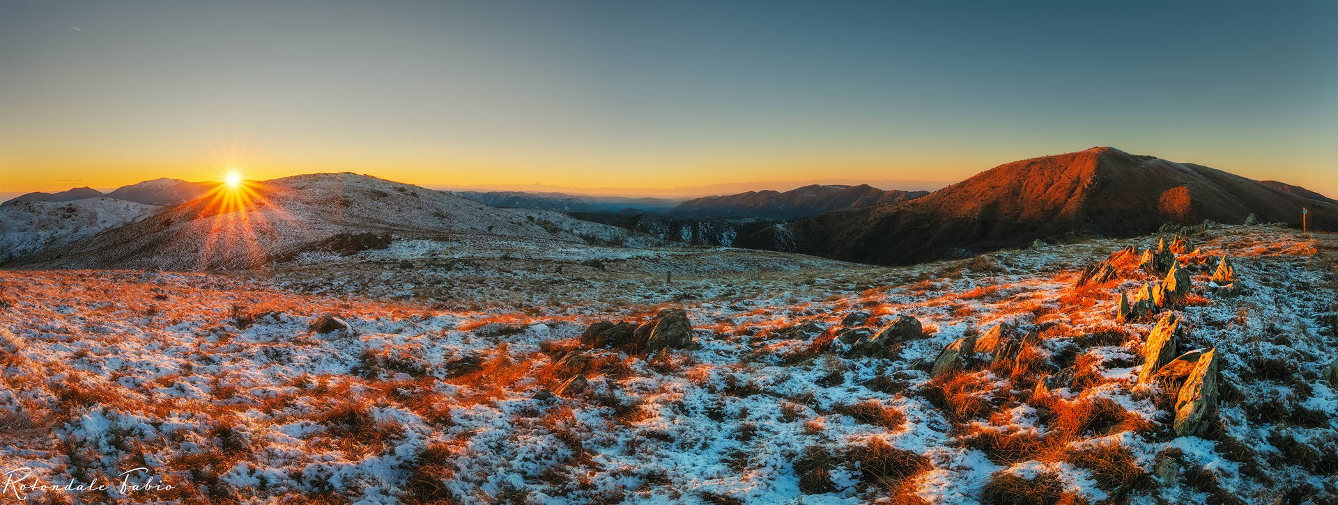 First snow on the plains of Praglia (Genoa/Alessandria)