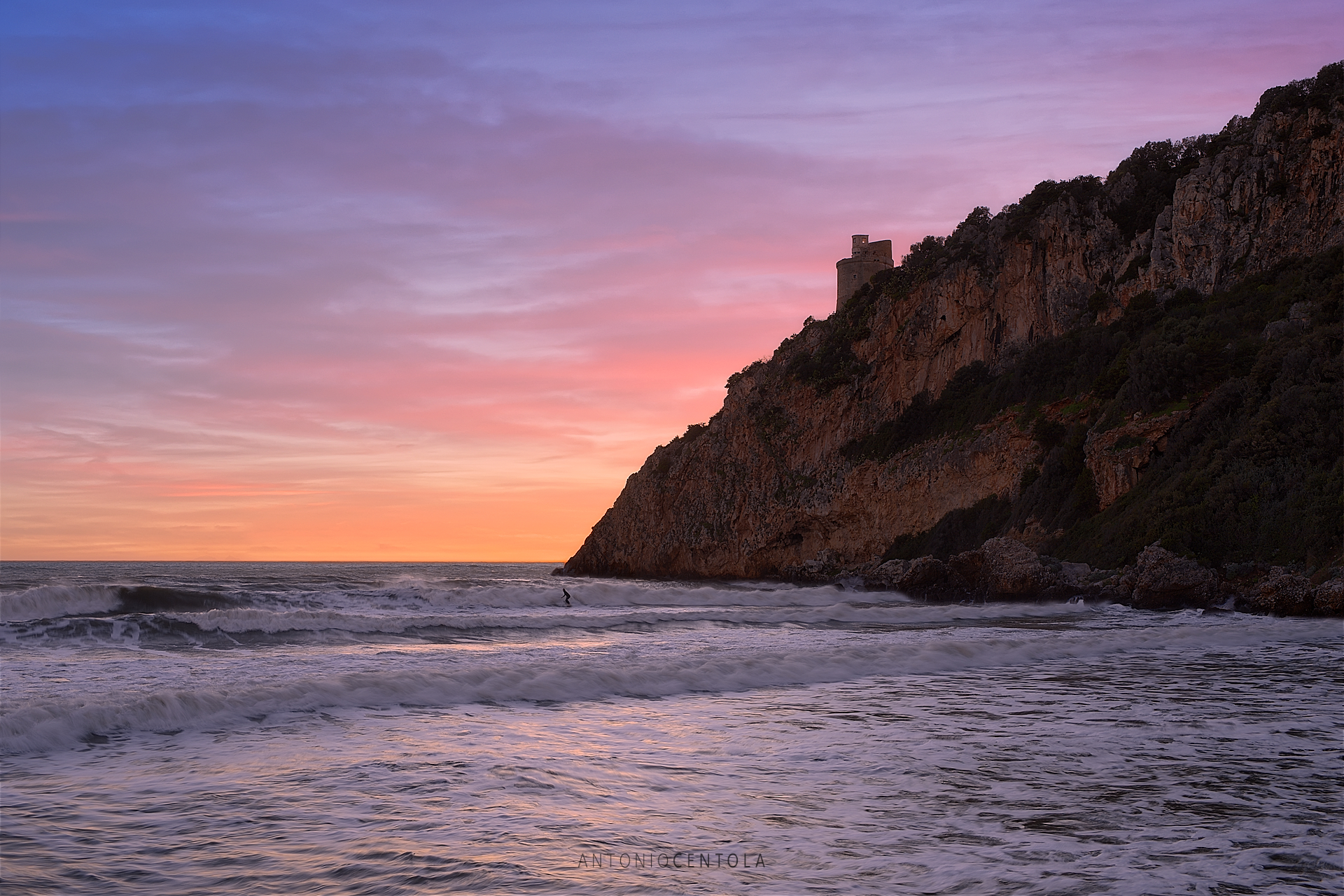 The sunsets between winter and spring are