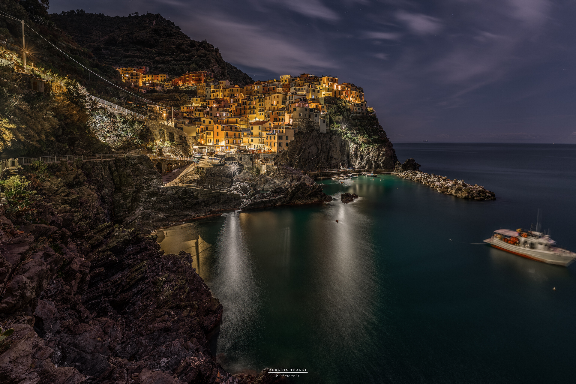 Manarola la notte fuori stagione
